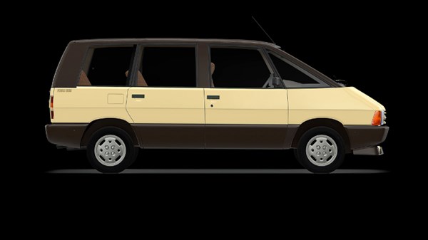 Renault Espace, stranski pogled na temnem ozadju.