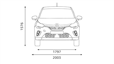 Renault CAPTUR – mere sprednjega dela
