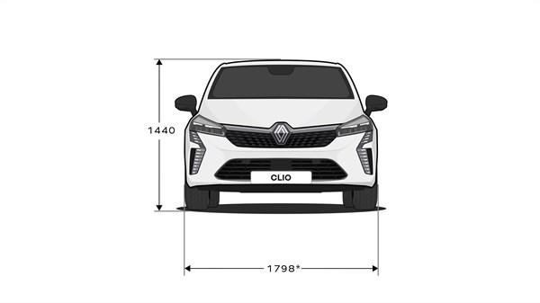 dimensions - modular- Renault Clio E-Tech full hybrid