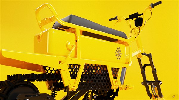 Električna baterija pod sedežem R5 Moonbike.
