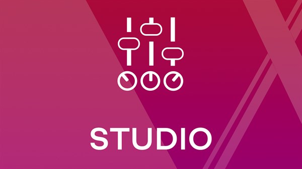 Grafika z logotipom "STUDIO"