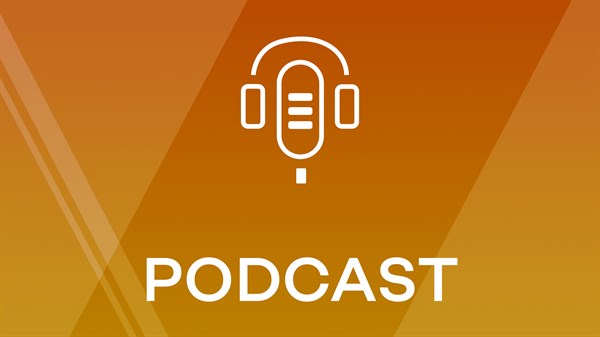 Grafika z logotipom "PODCAST"
