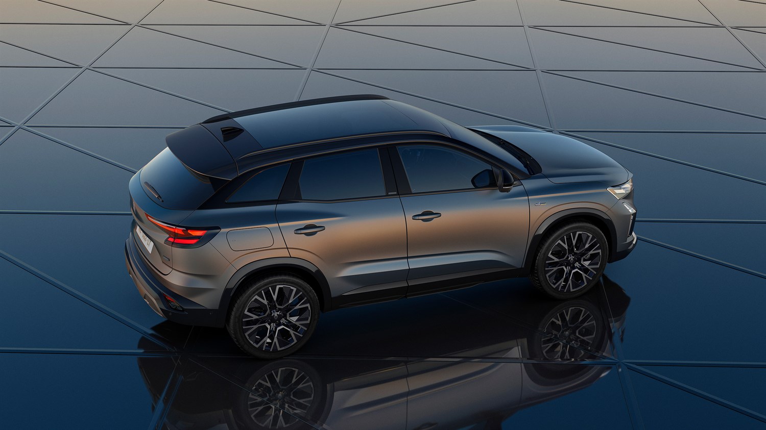 Novi Renault Austral na podlagi ledenih plošč. 