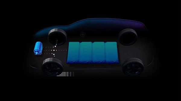 Grafični prikaz sistema hlajenja baterije v električnem vozilu Renault. 