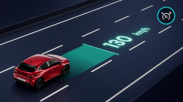 Renault Clio z asistenco za vožnjo po avtocesti in prilagodljivim tempomatom zagotavlja varnost ter samodejno ohranja razdaljo.