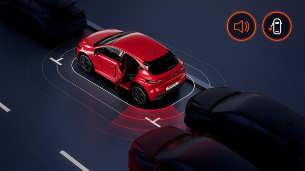 Renault Clio uporablja sistem za varen izstop potnikov.