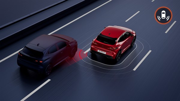 Renault Clio uporablja sistem za opozorilo na vozila v mrtvem kotu
