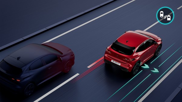 Renault Clio uporablja sistem za zadnje zaznavanje s korekcijo smeri v sili. 