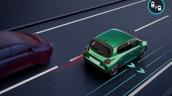 rear detection with emergency lane correction - Renault Twingo E-Tech electric