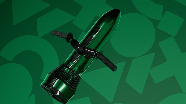 Kahe električni navtični potisnik s stranskimi ročaji na zelenem ozadju.