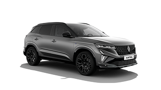 Sivi Renault Austral na beli podalgi.