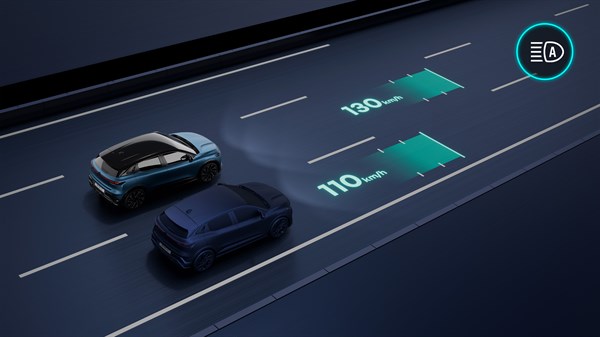 Renault Megane E-Tech electric - adaptive vision LED lights 