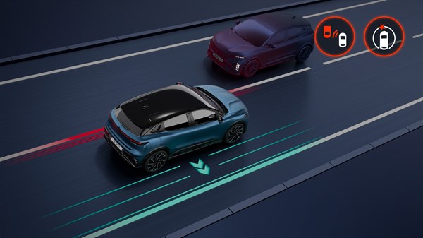 Renault Megane E-Tech electric - lane departure warning and prevention (including emergency)
