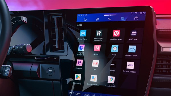 Renault Megane E-Tech electric - Available apps