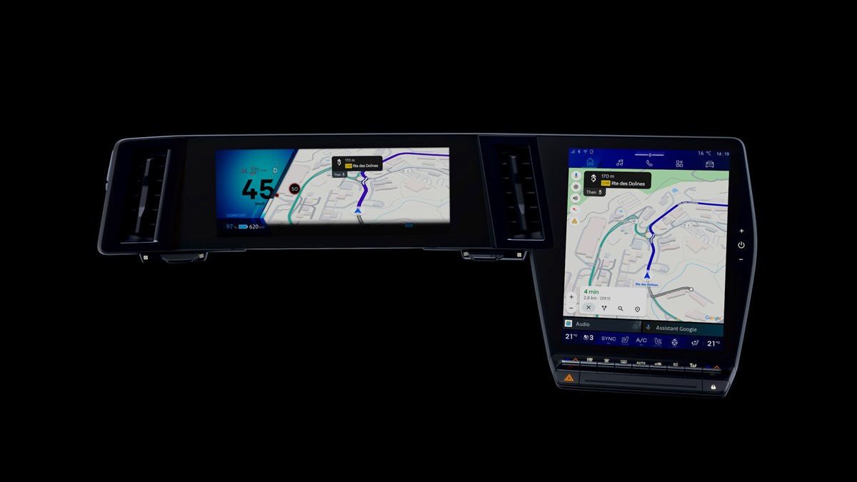 Renault Scenic E-Tech electric navigacija v realnem času z Google Maps