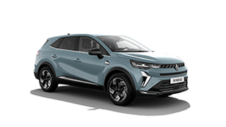 Svetlo moder Renault Symbioz na belem ozadju.