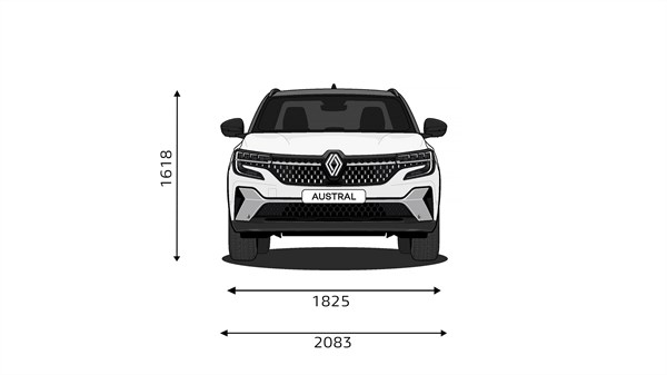 Sprednje mere - prilagodljiv dizajn - Renault Austral E-Tech full hybrid  