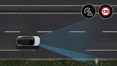 Renault Megane E-Tech 100% electric - road sign recognition with speed alert