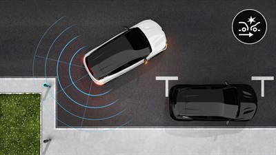 Megane E-Tech 100% electric – samodejno zaviranje v sili v primeru ovire za vozilom