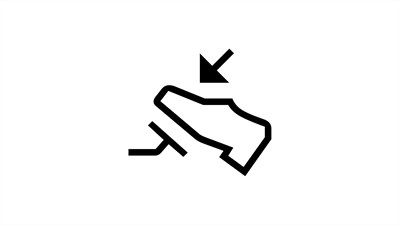 Gre za simbol, povezan z uporabo stopalke za plin ali funkcijo One-Pedal, kjer se pospeševanje in upočasnjevanje nadzorujeta z eno samo stopalko.